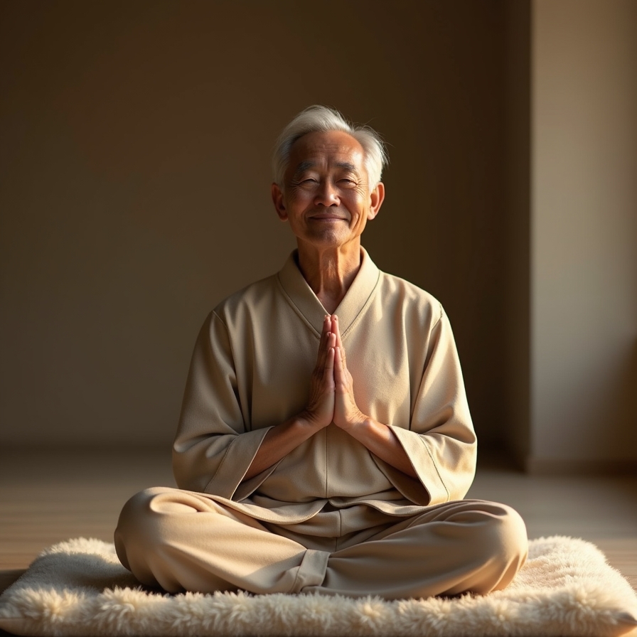 Calmunan perustaja meditoimassa